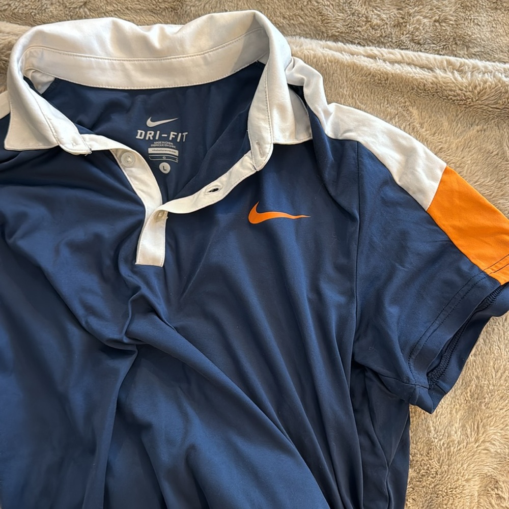 Nike Country Club Golf And Tennis Polo Shirt Vintage Dri-Fit Tiger Woods Federer